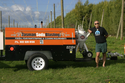 Tasman Soda Blasting's mobile unit